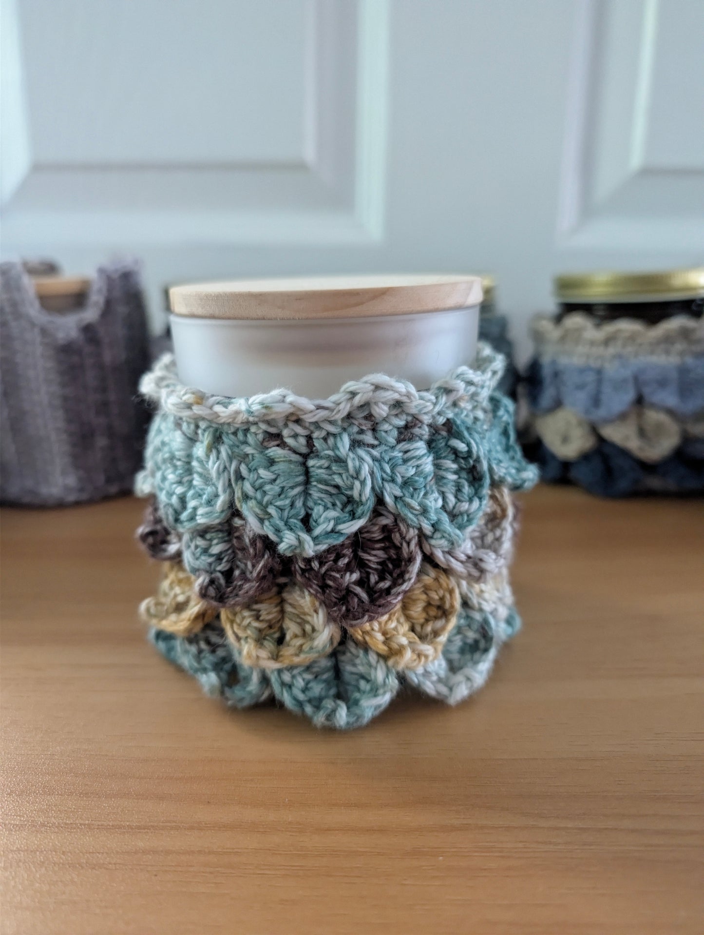 Emerald Pine Dragon-Scale Candle Cozy